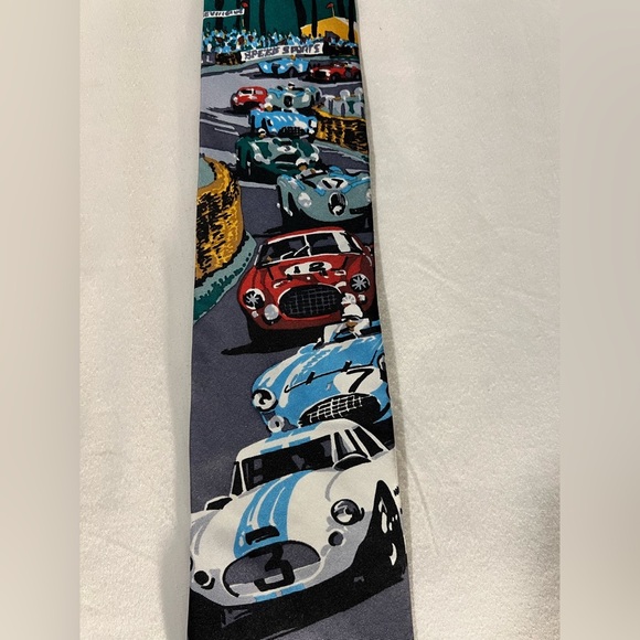 diplomat Other - AUTOGRAPHED by Dennis Simon “Century of Speed" Race cars Vintage Silk Tie